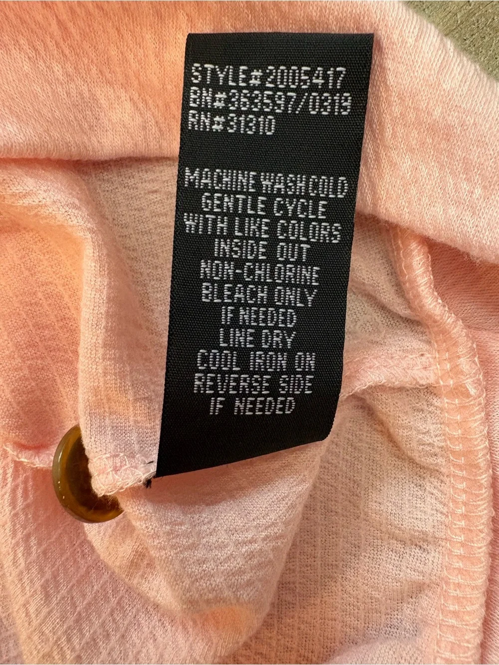 Amy Byer Soft Pink Button-Front Tank with Lace Detail